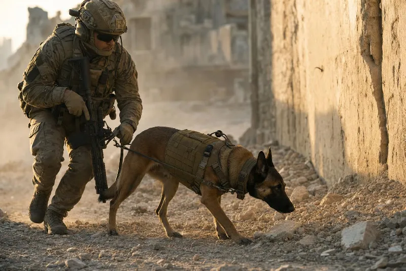 Military Detection Dogs in Combat Zones